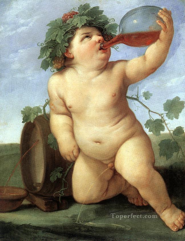 Drinking Bacchus Guido Reni nude Oil Paintings